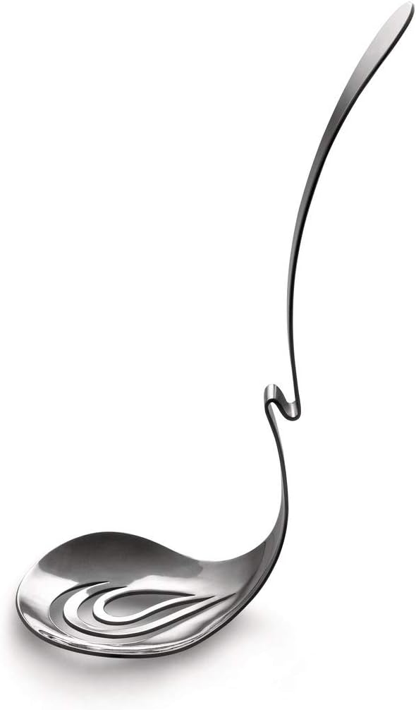 Alessi Nunziatella ESI24 - Perforierte Schöpfkelle für Mozzarella, Edelstahl 18/10, Silber