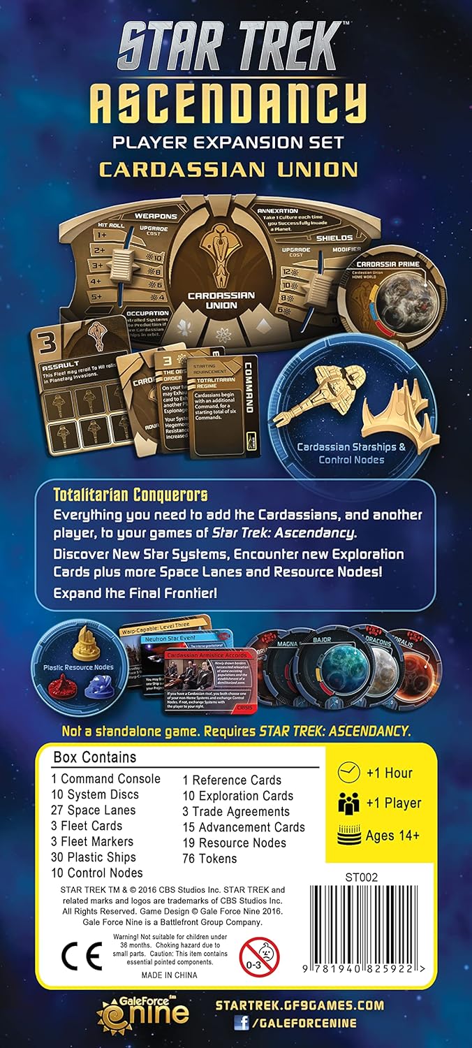 Gale Force Nine ST002 Star Trek Ascendancy – Cardassianische Erweiterung Zubehör, Mehrfarbig