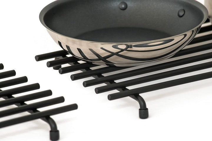 simplywire – Untersetzer – 2er-Pack – Hitzebeständig – Küchenarbeitsplattenschutz – Gross – Schwarz,