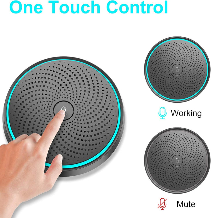 YUANJ Konferenzmikrofon PC USB Mikrofon, 360º PC Mikrofon für Konferenz, Plug & Play Mikrofone für A