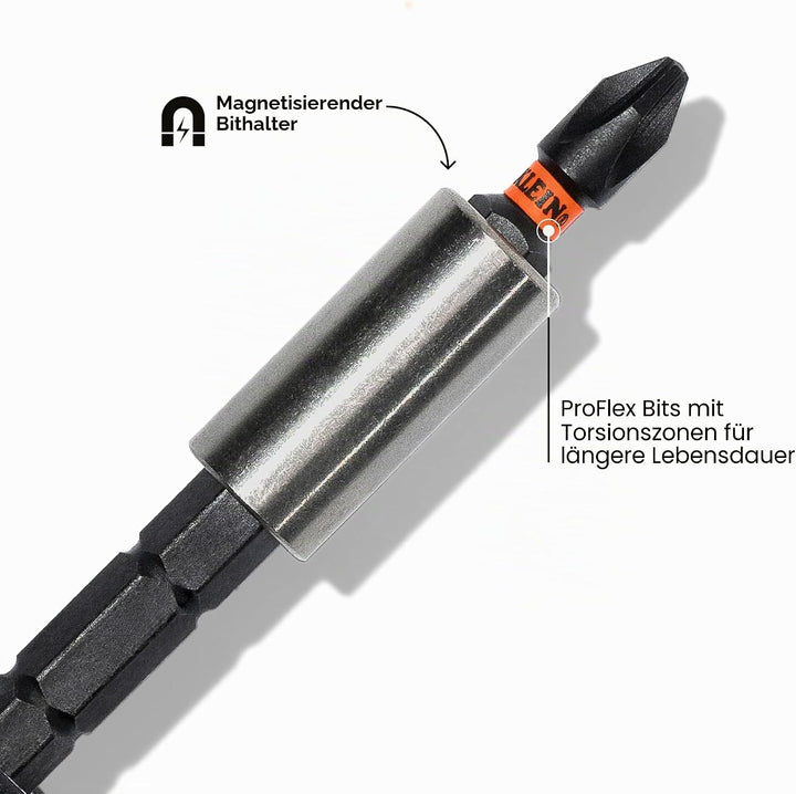 Klein Tools 32308 Multi-Bit-Schraubendreher, schlagfest, 8-in-1 verstellbar, magnetisches Werkzeug m