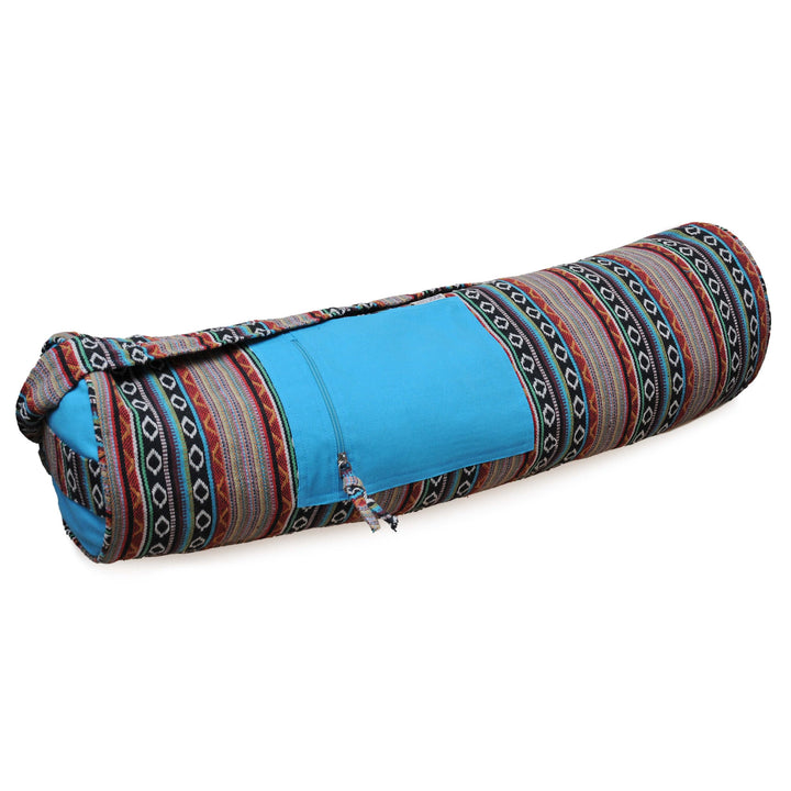 Yogatasche Yogibag® Basic - Zip - Organic Cotton - Art Collection - 75 Cm Inka/petrol