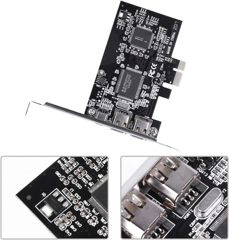 PCI-E Express-Karte mit 800 Mbit/s, 1394a IEEE 1394b-Controllerkarte mit Firewire-Kabel, für Video,