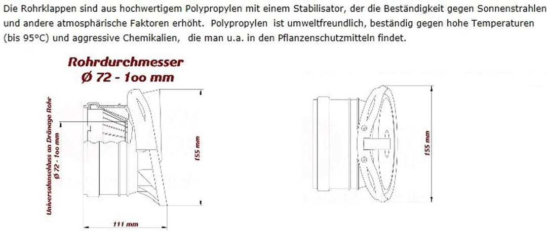 Drainage Rohr Verbinder Bogen T-Stück Froschklappe Stopfen Reduzierstück Kanal Froschklappe MKK, Fro