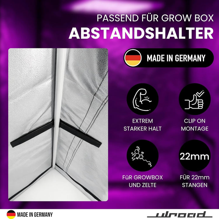 4X Ersatzteil für Grow Box Fixture Poles Space Booster Zelt Schrank Stangen Befestigung Zubehör Grow