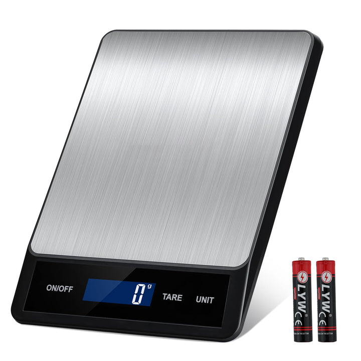 Wigearss 15kg/1g Küchenwaage Digital, Küchen Feinwaage mit 6 Einheiten, Tara Funktion