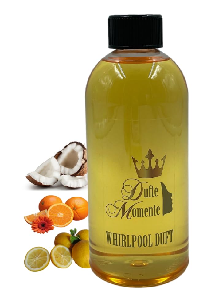 Dufte Momente | Whirlpool Duft 500ml | Kokos - Orange - Citrus | mit naturreinen und natürlichen äth