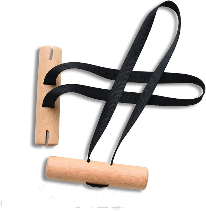 F Fityle 1 Paar Holz Klimmzuggriffe Handgriffe, Trainingsgriffe Fitness, Holz Griffkrafttrainer Hand