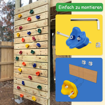 Trymaker Klettergriffe, Kinder Klettersteine für Kletterwand, 30 Stück Kletterwandgriffe Set für Kin