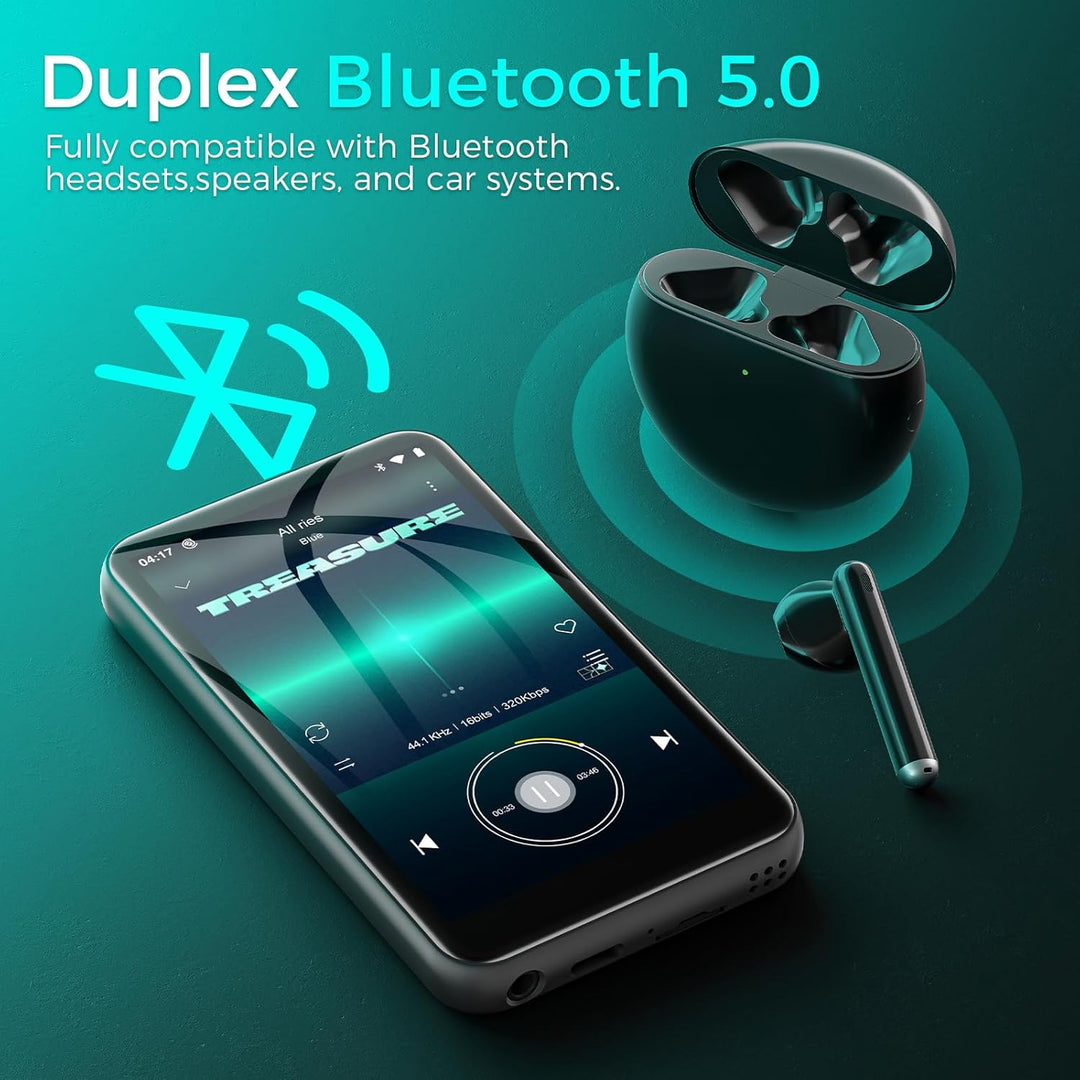 160GB MP3 Player mit Bluetooth und WiFi, ZAQE Android 13 MP4 Player mit Spotify, Pandora, Audible, Y