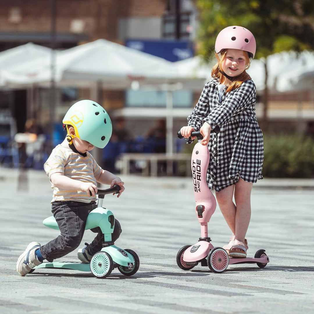 Scoot & Ride Unisex – Babys Highwaykick 1 Kickboard mit Sitz Grün 57.5 x 17.5 x 26.5 cm Single, Grün