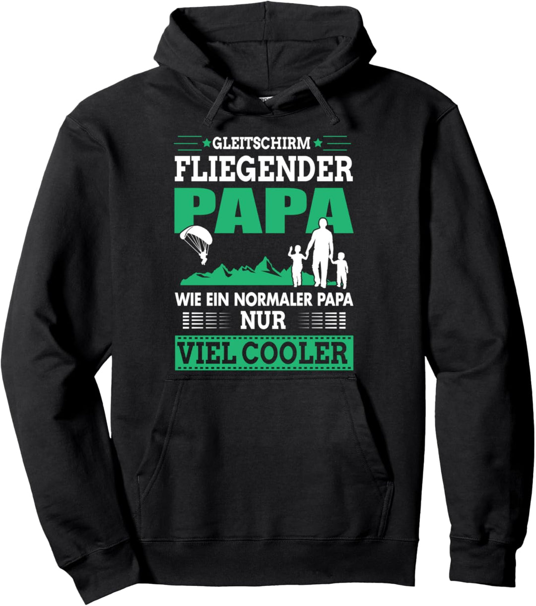 Gleitschirm fliegender Papa Paragleiter Vatertag Geschenk Pullover Hoodie