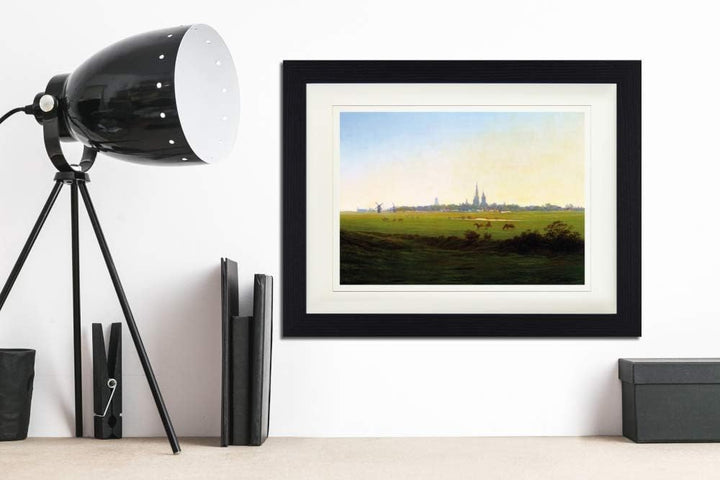 1art1 Caspar David Friedrich Poster Wiesen Bei Greifswald, 1822, Detail Gerahmtes Bild Mit Edlem Pas