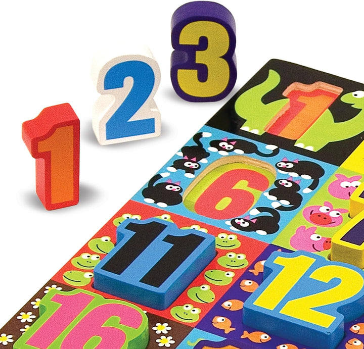Melissa & Doug Jumbo Numbers Chunky Puzzle, Puzzles, 3+, Gift for Boy or Girl