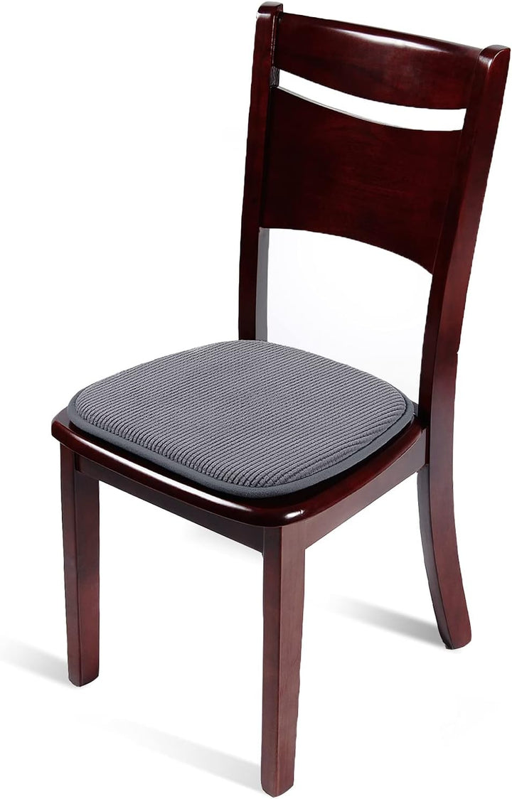 TANYOO 4er Set Stuhlkissen 40x38 cm Sitzkissen Stuhl mit Kariertem Samtbezug Rutschfestes Waschbares