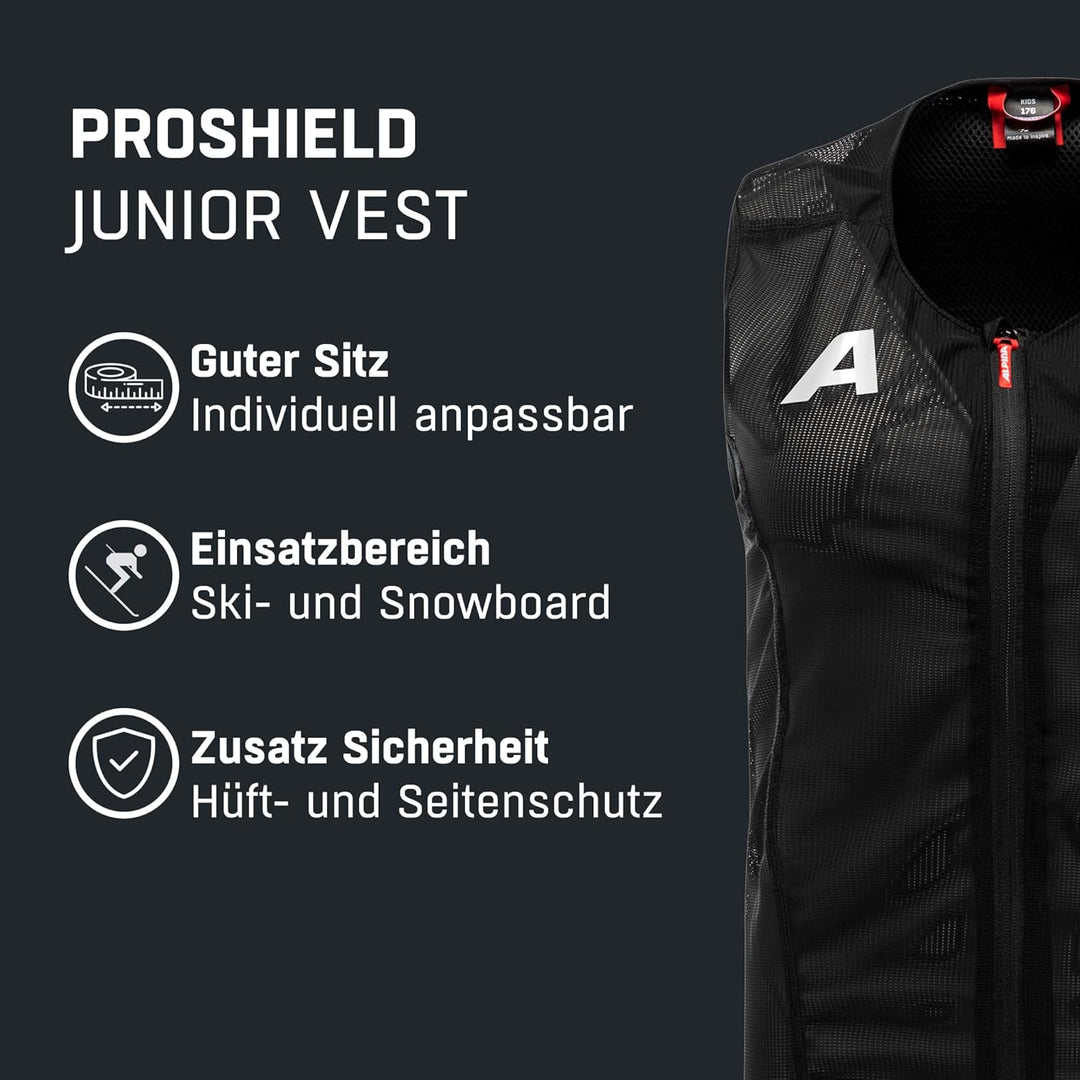 ALPINA PROSHIELD JUNIOR VEST - Flexibler, Atmungsaktiver & Individuell Einstellbarer Rückenprotektor