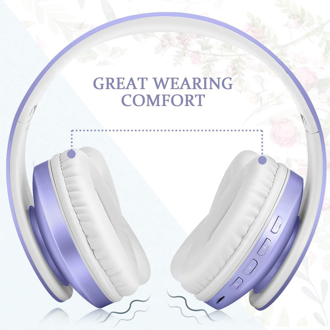 TUINYO Bluetooth-Kopfhörer Over Ear, kabellose Kopfhörer mit Mikrofon, HiFi Stereo, faltbares & leic