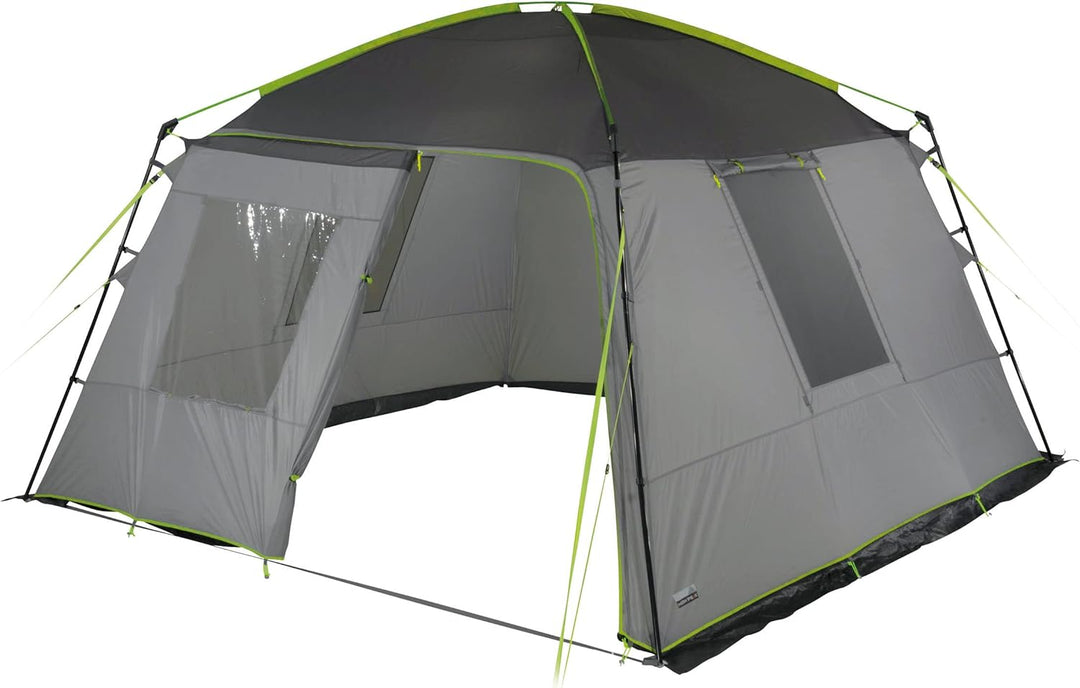 High Peak Unisex – Erwachsene Pavillon Cabana, hellgrau-dunkelgrau-Lime, Einheitsgrösse
