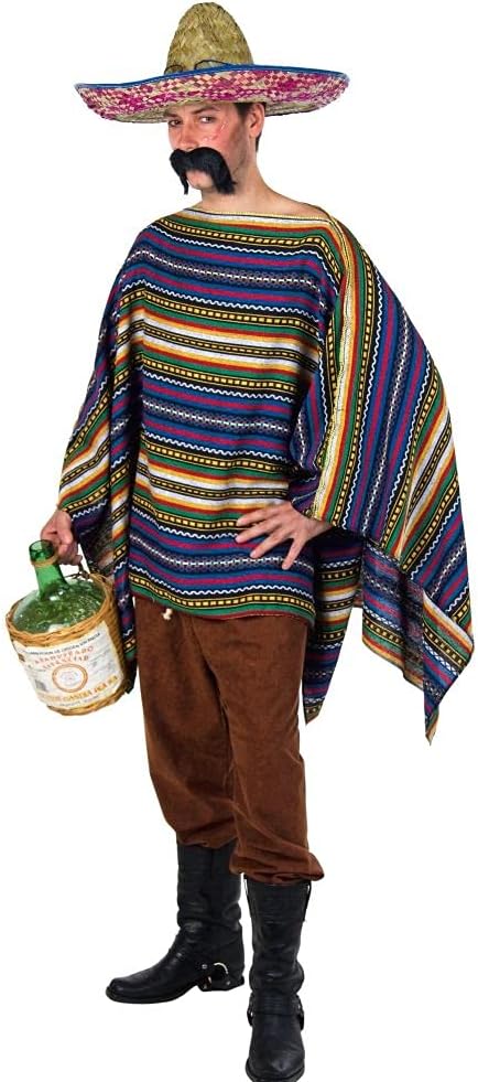 Festartikel Müller Herren Kostüm Mexikaner Poncho Mexiko zu Karneval Fasching