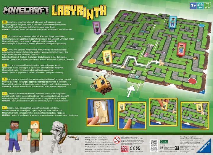 Ravensburger 24684 - Minecraft Labyrinth - Der Spieleklassiker für 2-4 Spieler ab 7 Jahren mit Chara