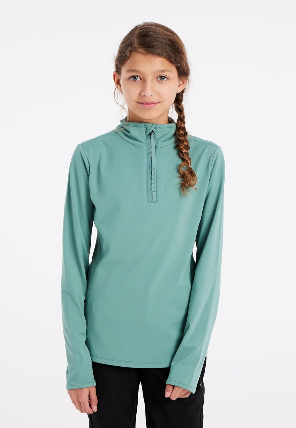 Protest Mädchen 1/4-reissverschluss FABRIZOY JR 116 Crocodile Green, 116 Crocodile Green