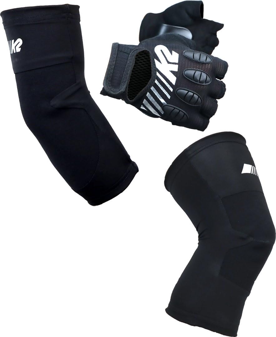 K2 Unisex – Erwachsene Redline Race Guard Set – Black – 30f1022 Inline Skates Pad S (Knee: A:32-38cm