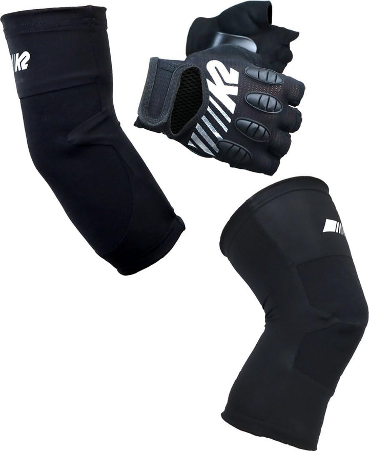 K2 Unisex – Erwachsene Redline Race Guard Set – Black – 30f1022 Inline Skates Pad S (Knee: A:32-38cm