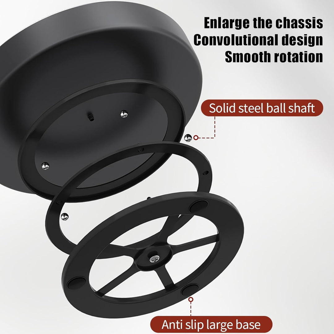 Lazy Susan Drehteller Organizer,30cm Drehbares Gewürzregal aus Kohlenstoffstahl Küchen Drehteller Sc