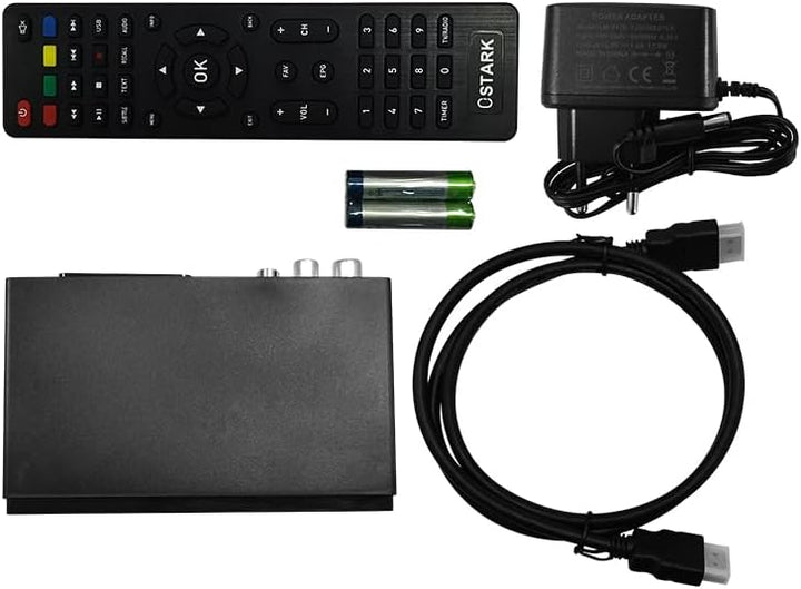 Ostark Euro T2 Terrestrischer Receiver TDT TDT2 FTA DVB-T2 DVB-C, H265 HEVC Full HD PVR, Dual USB, D