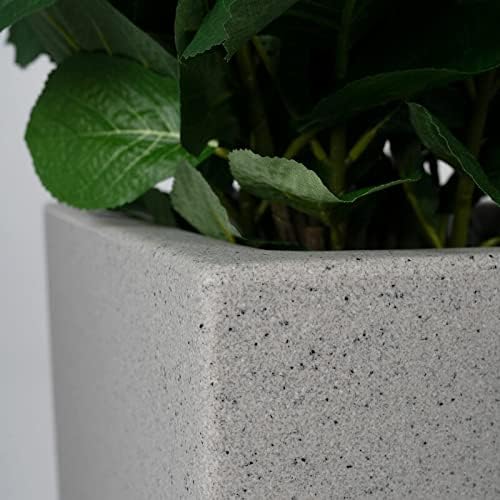 DECORAS Pflanzkübel Kunststoff Blumenkübel - Farbe: terrazzo - robuster, UV-beständiger, wetterfeste