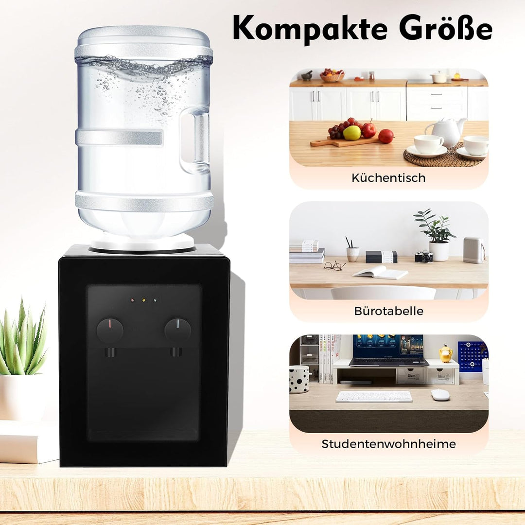550W Elektrischer Wasserspender, Water Dispenser für 3,5L, 5L, 10L, 18L Wasserfässer, Kalt Heiss Dop