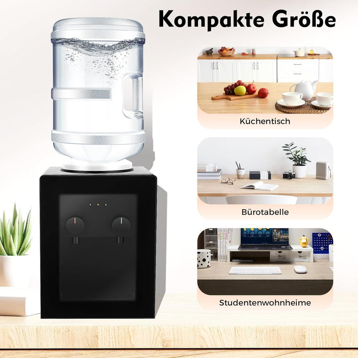 550W Elektrischer Wasserspender, Water Dispenser für 3,5L, 5L, 10L, 18L Wasserfässer, Kalt Heiss Dop