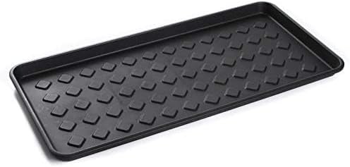2X Schuhtablett 71x35 cm Schwarz – Schuhwanne mit Hohem Rand (3,3cm), Schuhabtropfschale Kunststoff,