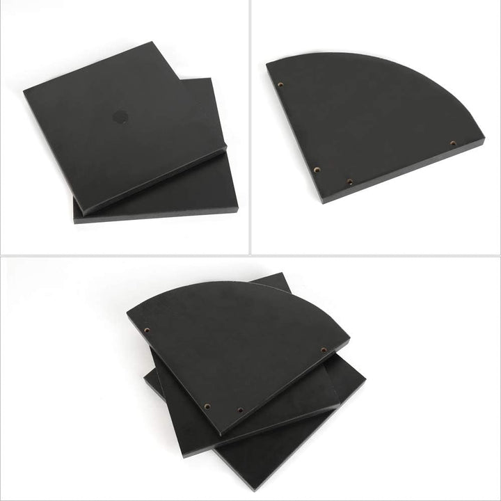 5 Ebenen Eckregal,Zickzack Wandregal Hängeregal Bücherregal CD DVD Regal (Schwarz)