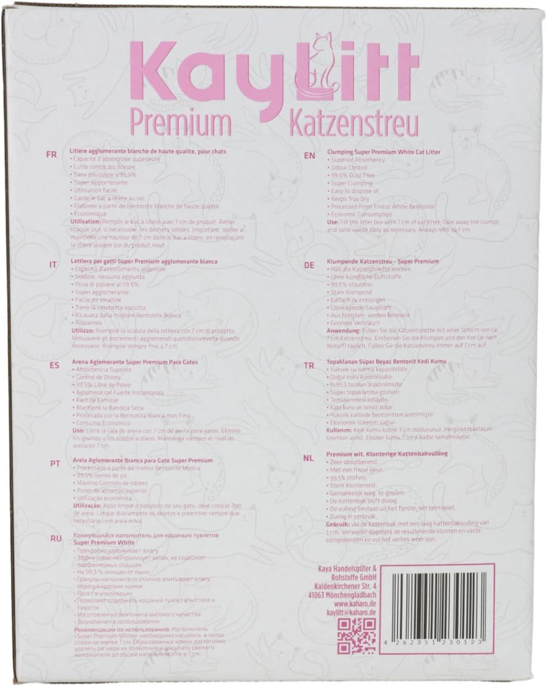 BURI 18L (15,6Kg) Katzenstreu Klumpstreu duftend mit Duft klumpend 100% Bentonit saugstark Streu Ein