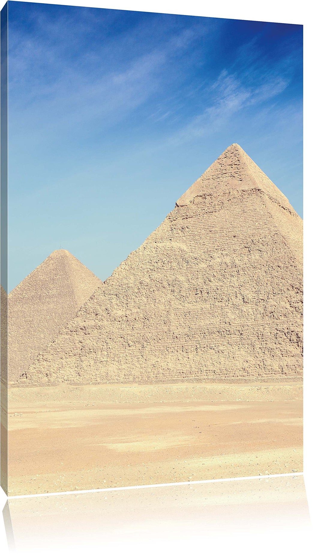 Pixxprint Ägypten Pyramiden Gizeh als Leinwandbild/Grösse: 100x70 / Wandbild/Kunstdruck/fertig bespa