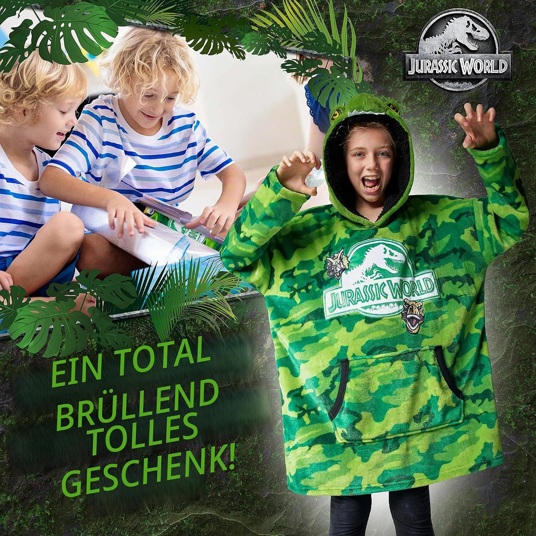 Jurassic World Übergrossen Hoodie Decke Jungen und Madchen Kapuzenpullover Kinder