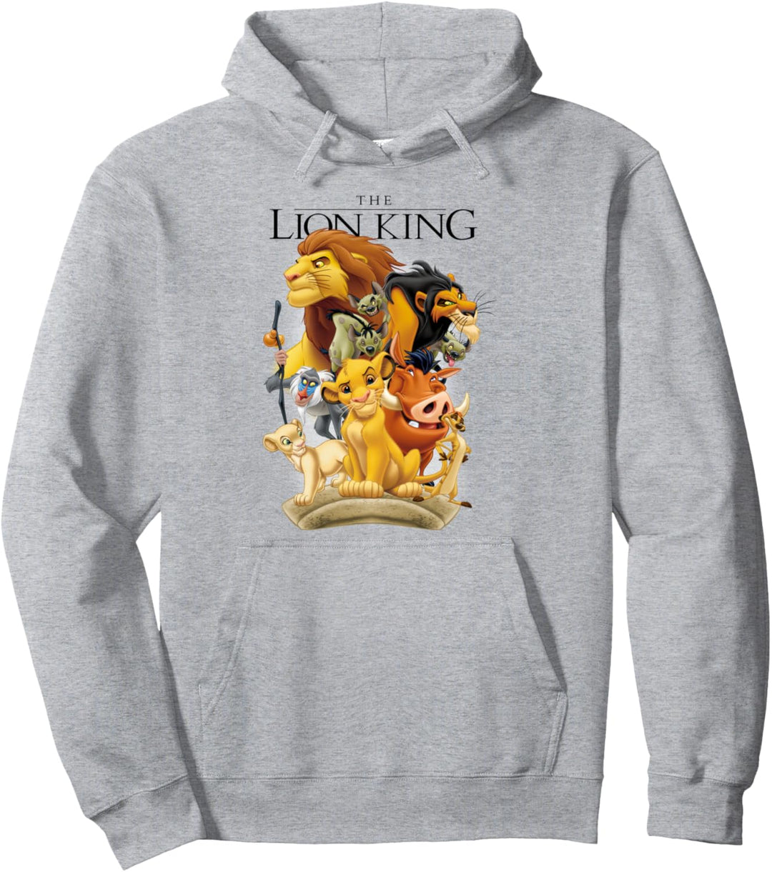 Disney The Lion King Group Shot Stack Title Logo Pullover Hoodie