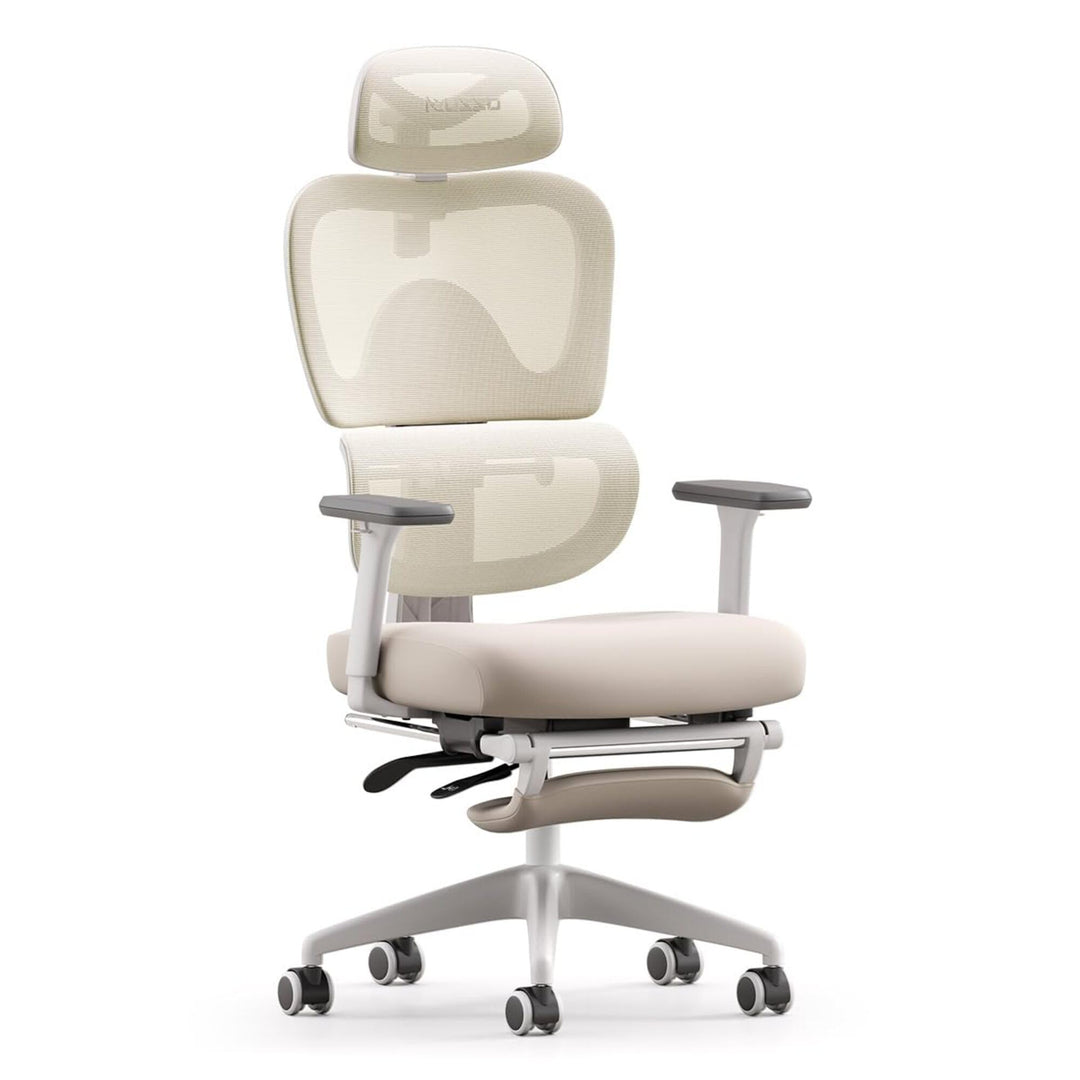 MUSSO E600SE Ergonomischer Bürostuhl, 3-stufig verstellbare Lendenwirbelsäule 3D-verstellbare Armleh