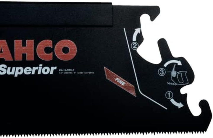 Bahco Handsägeblatt 350 mm für verschiedene Materialien, Packung a 10 Stück 350 mm Zapfen, 350 mm Za