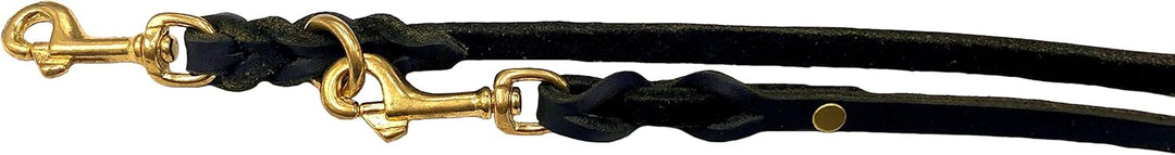 Hundeleine Fettleder Messing kleine Hunde/grosse Hunde 2m / 2,40m / 2,80m / 3,50m / 5m Doppelleine v
