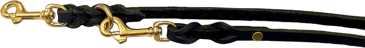 Hundeleine Fettleder Messing kleine Hunde/grosse Hunde 2m / 2,40m / 2,80m / 3,50m / 5m Doppelleine v