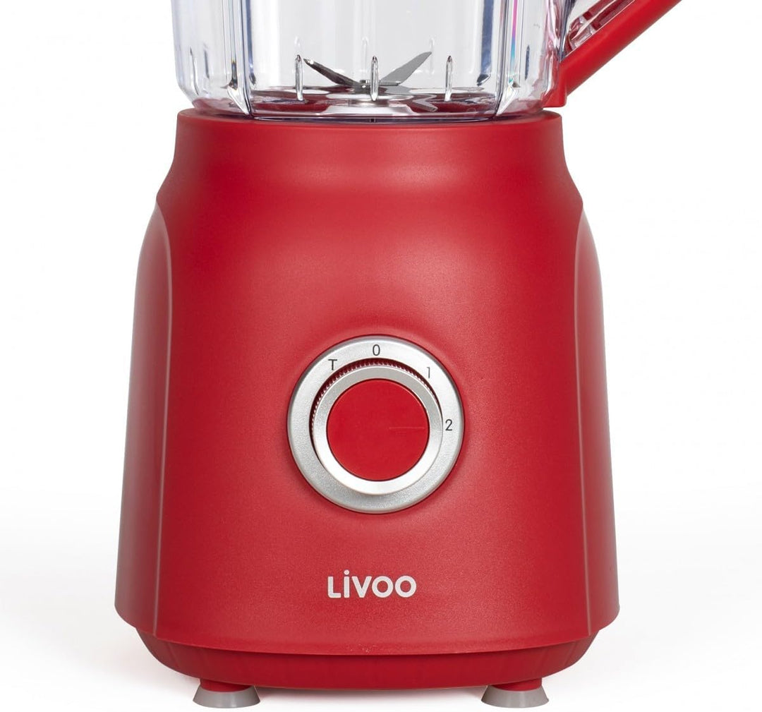 Livoo Standmixer, 1,5 l, DOP242N, 600 W, 22.000 U/min, 2 Geschwindigkeitsstufen Chili Red, Chili Red
