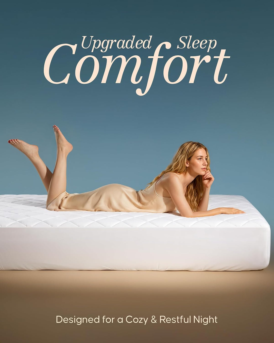 Utopia Bedding Gesteppte Matratzenauflage (grosses Einzelbett), Matratzenbezug dehnbar bis 40,6 cm H