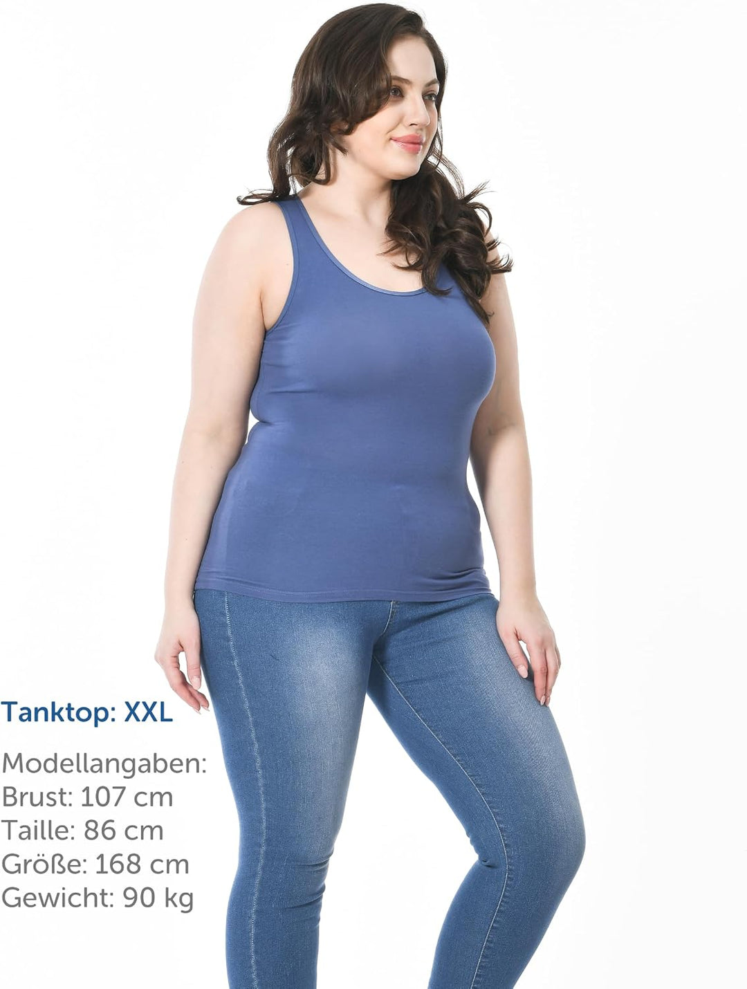 Comfneat Damen 4-Pack Tank Tops Stretch Baumwolle Elasthan Bequeme Unterhemden XXL Color-set-7 4-pac
