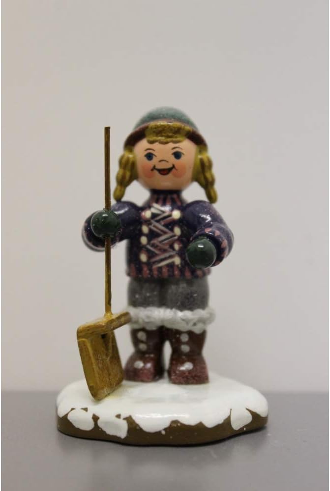 Hubrig-Volkskunst Winterkinder Schneefeger * Höhe 6cm