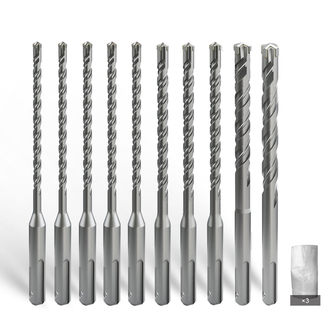 CSOOM SDS Plus Bohrer in den Grössen 5,5,6,6,6,8,8,8,10,12(160mm),Professionell Betonbohrer，Ideal zu