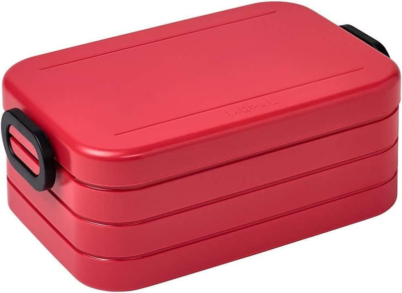 Mepal Brotdose Midi - Brotdose mit Bento Box - Für 2 Sandwiches oder 4 Brotscheiben - Lunchbox für k