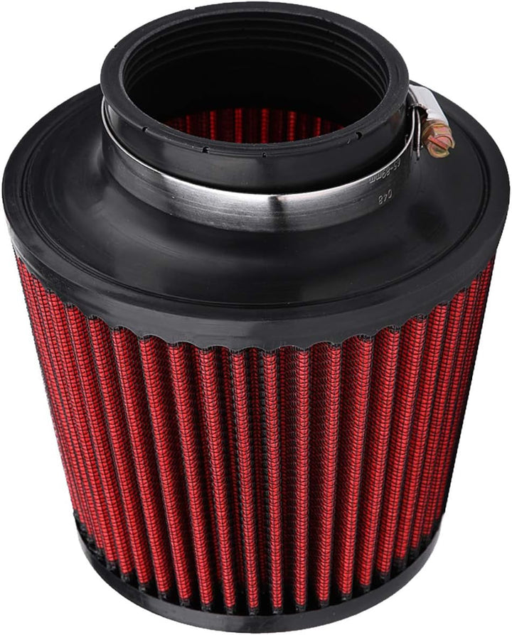 Esenlong Universal Car Modification High Flow Einlass Lufteinlass Rundkegel Luftfilter Reiniger 76Mm