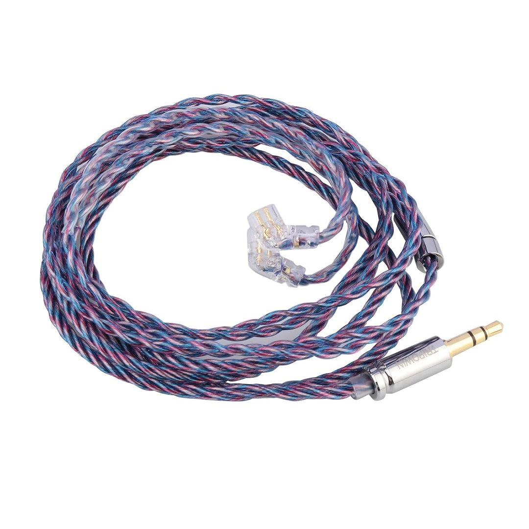 Linsoul Tripowin Sirene 4-adriges IEM-Kabel, 24 AWG OFC-Ersatzkabel, für In-Ear-Monitor, für 7 Hz Ze